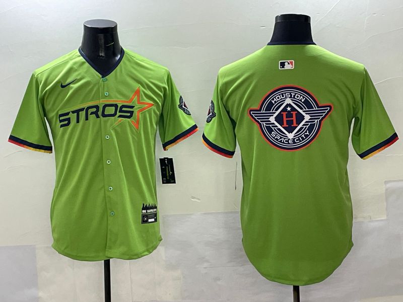 Men Houston Astros Blank Green three generations Joint Name 2025 Nike MLB Jersey style 26